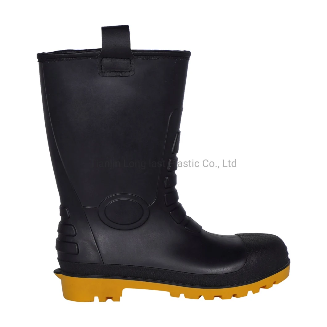 Leather Warm Winter Safety Rigger Boot with PU Outsolewinter Warm Waterproof Anti-Slip Rain /New Style/PVC Rain Boots with Handle