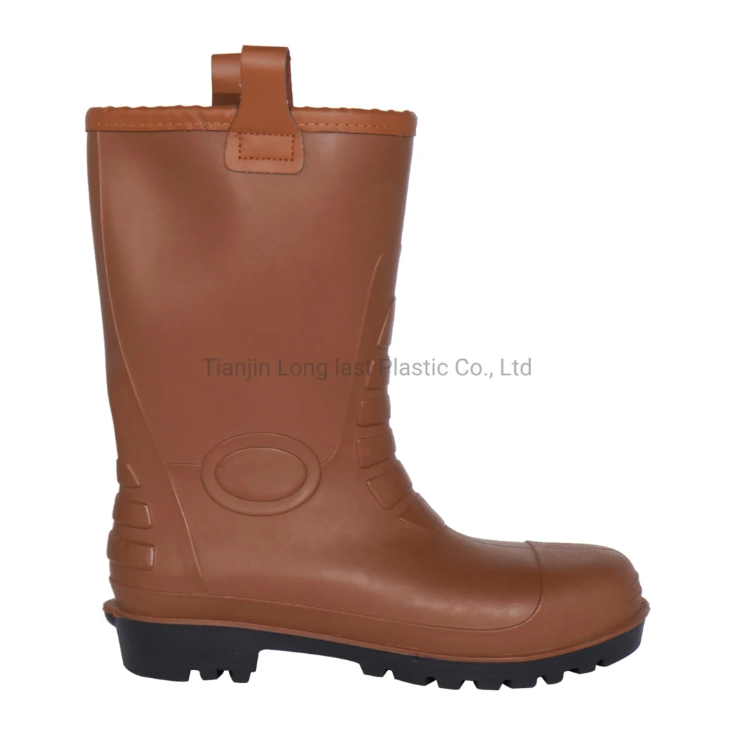 Leather Warm Winter Safety Rigger Boot with PU Outsolewinter Warm Waterproof Anti-Slip Rain /New Style/PVC Rain Boots with Handle