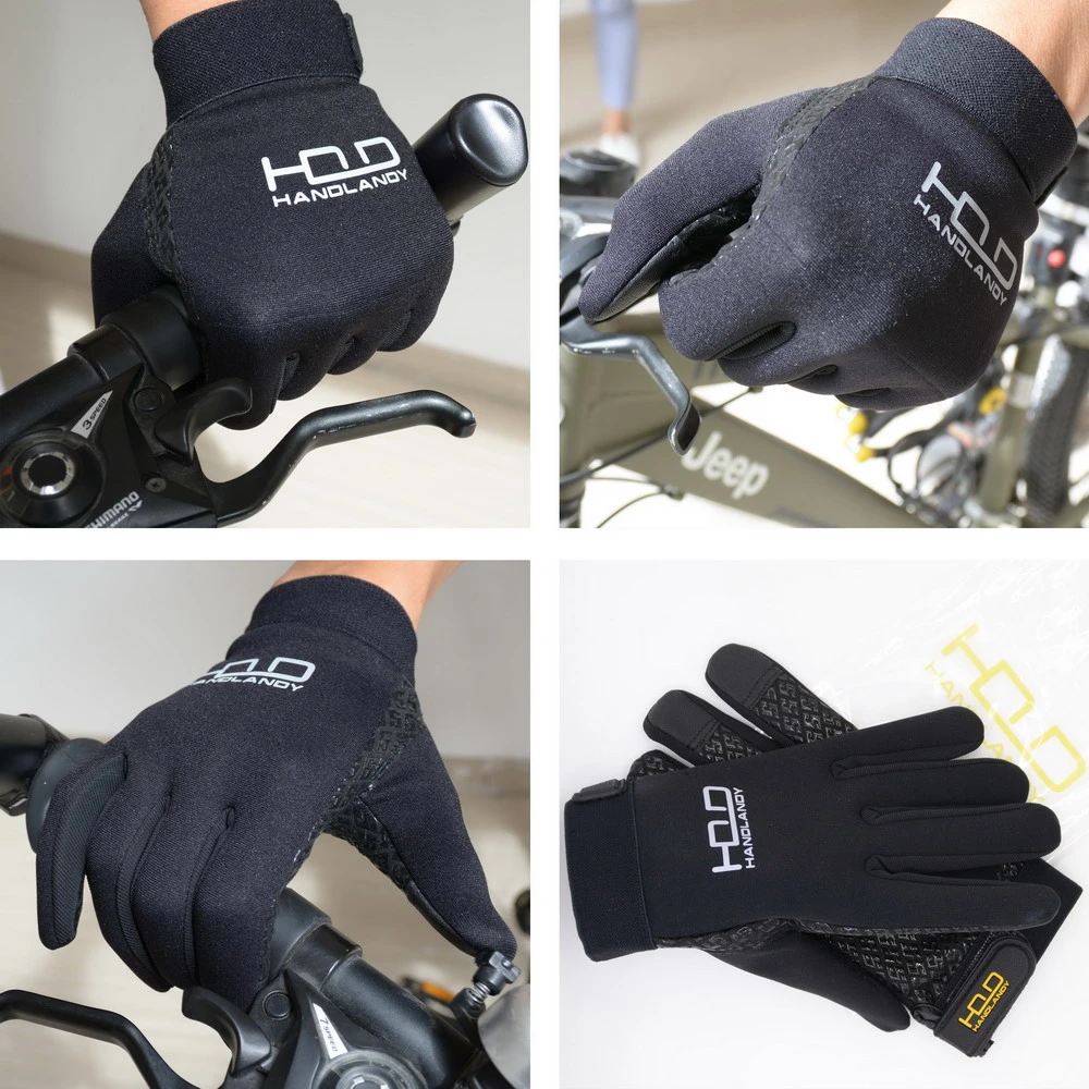 Pri Windproof Water Rain Resistant Silicone Palm Outdoor Boating Riding Touch Screen Cycling Other Sports Gloves