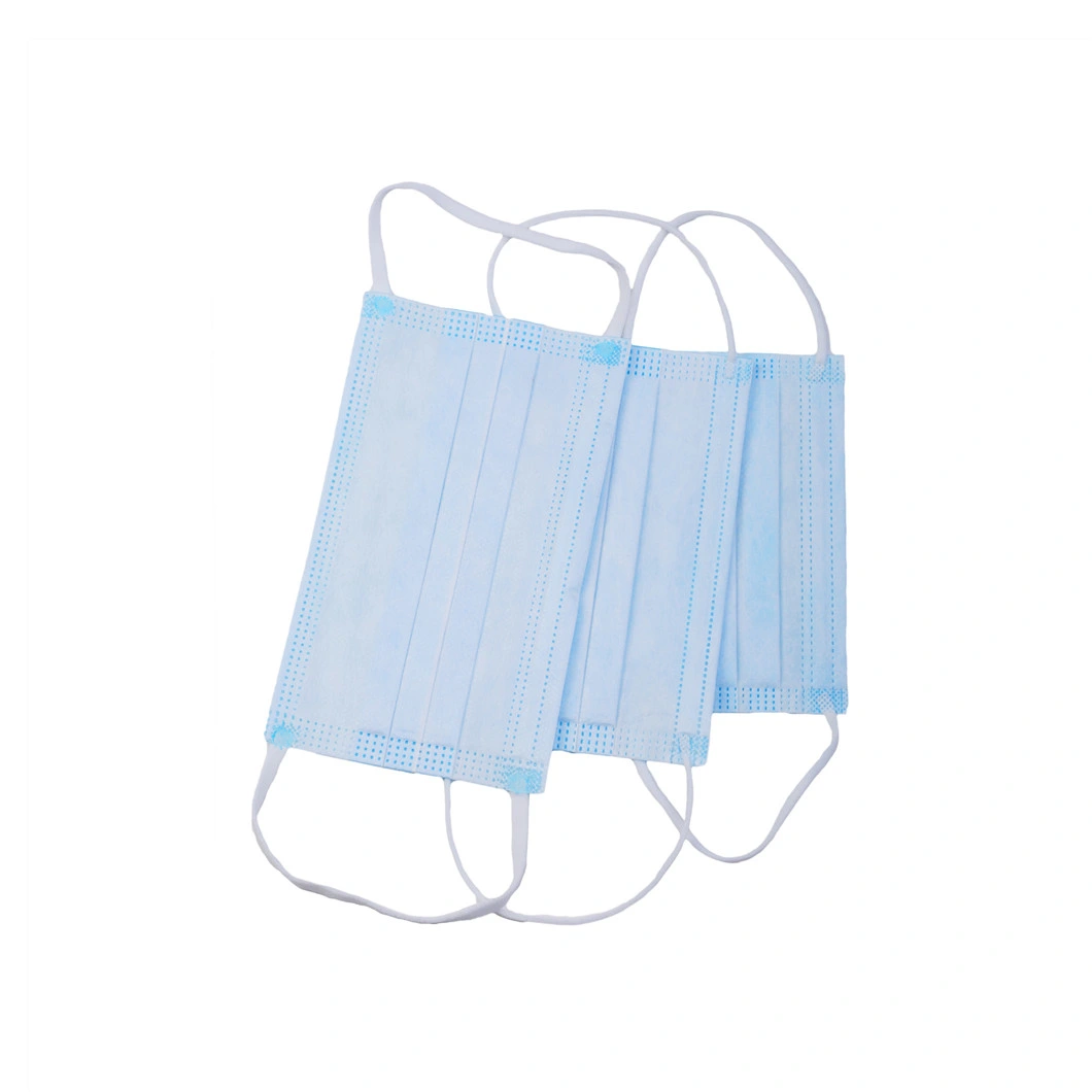 Blue Polypropylene Non Woven Cheap Price Safety Mask Disposable Medical Mask 3 Layer Mask Disposable Surgical Mask with Elastic Ear Loops